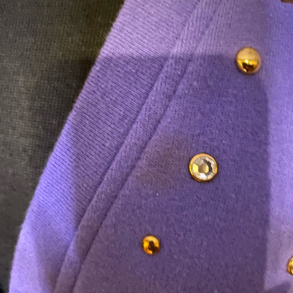 Vintage, Gepetto, purple, embellished, button-down, cardigan jacket.. - Picture 7 of 8